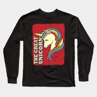 Colorful Vintage Unicorn Long Sleeve T-Shirt